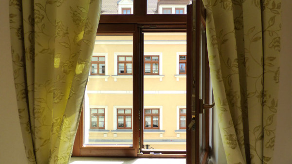 ausblick aus dem Schlafzimmer