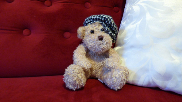 Teddy auf Sofa